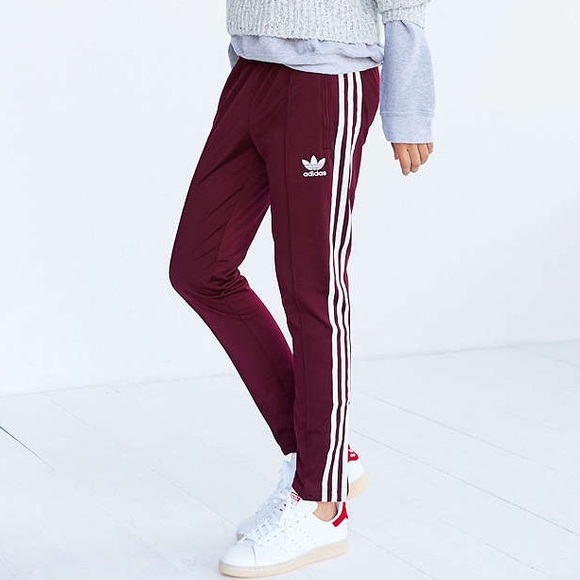 adidas Pants - Adidas Maroon Track Pants